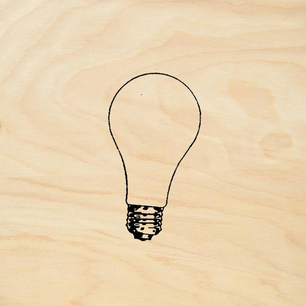 StampaFe Light Bulb Idea Mixed Media Rubber Art Stamp
