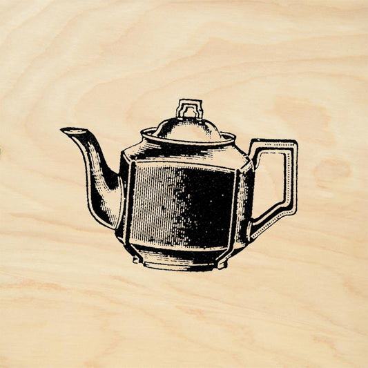 StampaFe Black Teapot Vintage Card Making Rubber Art Stamp