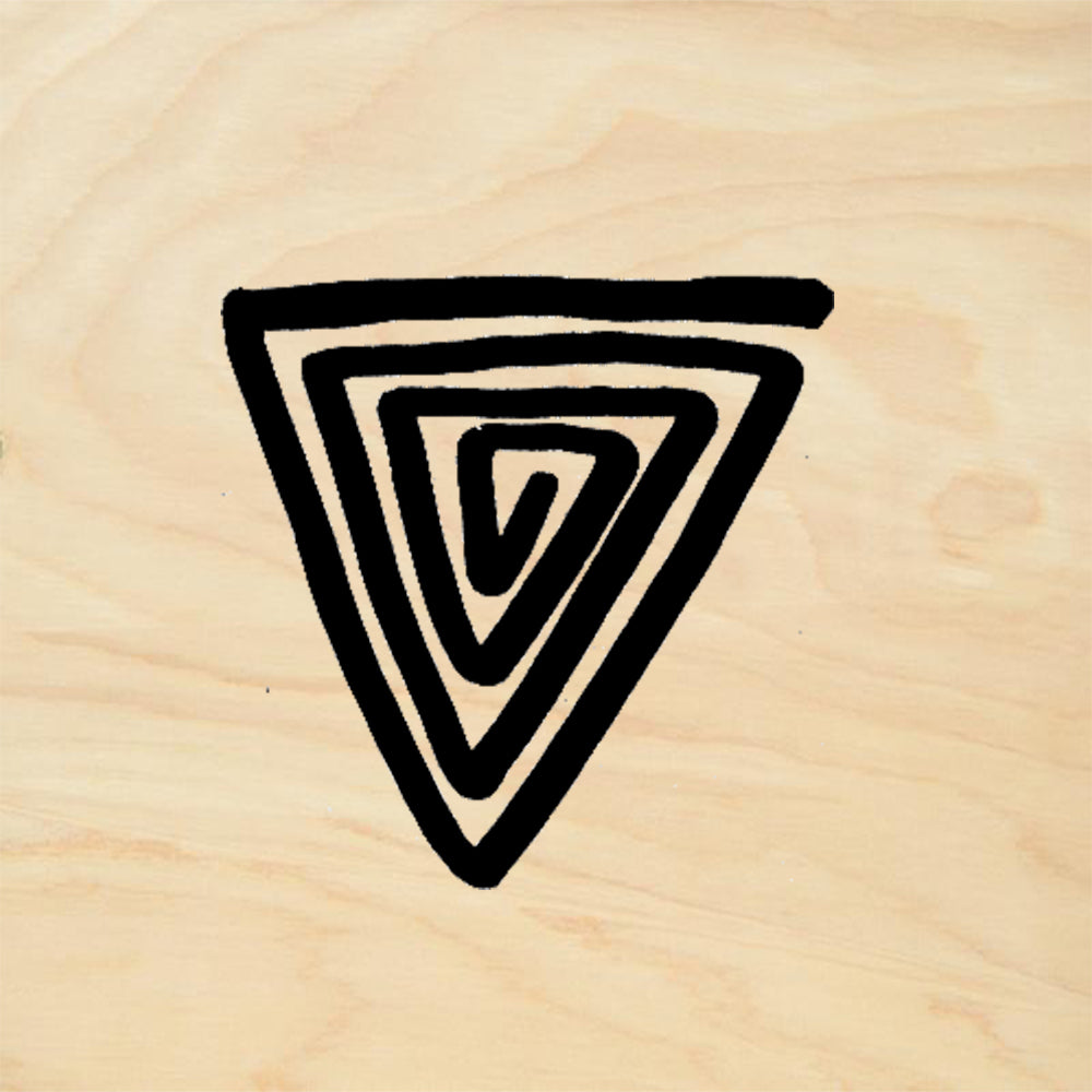 StampaFe Squiggle Triangle Rubber Art Stamp