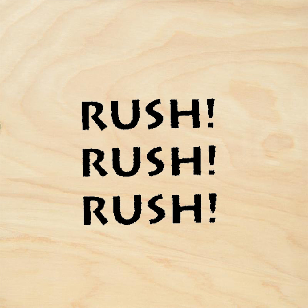 StampaFe Rush Rush Rush Sentiment Mixed Media Rubber Art Stamp