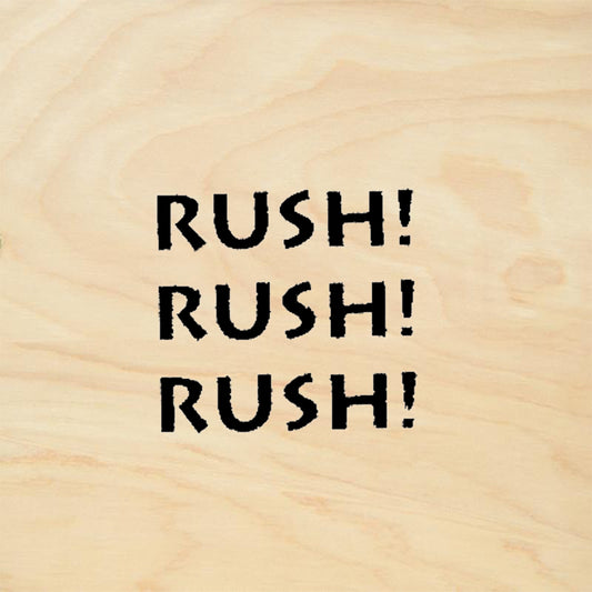 StampaFe Rush Rush Rush Sentiment Mixed Media Rubber Art Stamp