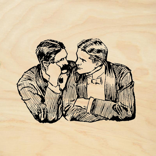 StampaFe Your Place or Mine Retro Figures Rubber Art Stamp
