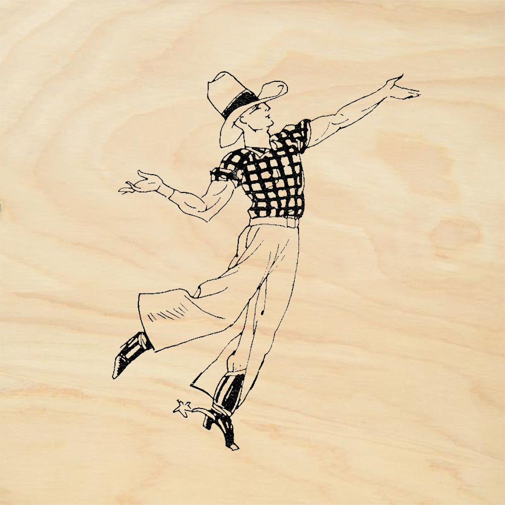 StampaFe Yippee Yi Yo Western Dancer Rubber Art Stamp