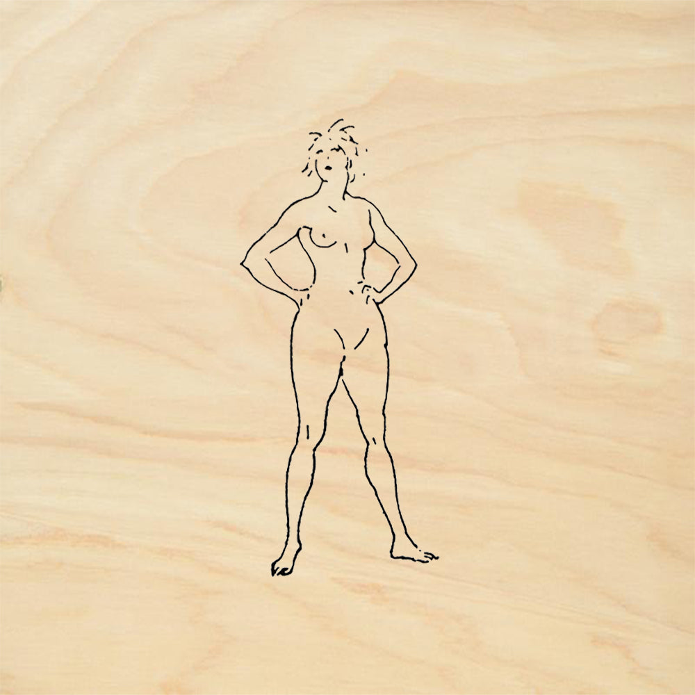 StampaFe Natural Nancy Figure Mixed Media Rubber Art Stamp