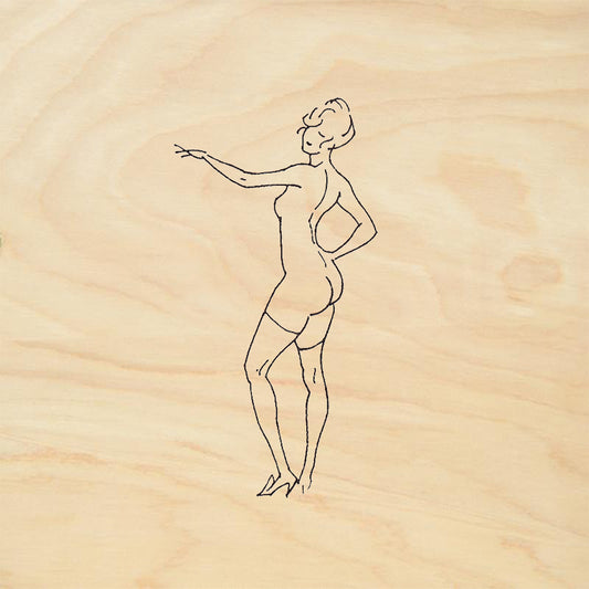 StampaFe Silk Stockings Retro Figure Rubber Art Stamp