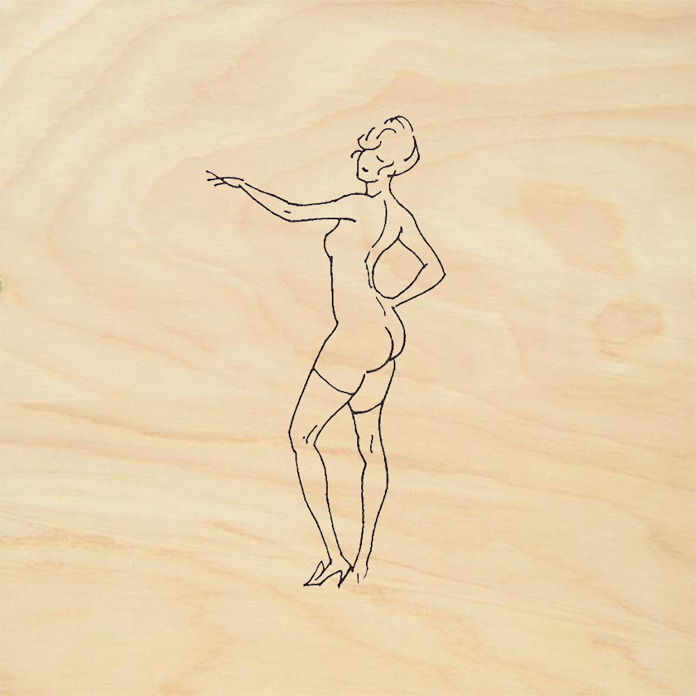 StampaFe Silk Stockings Rubber Art Stamp