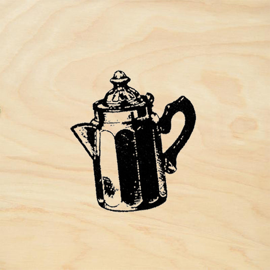 StampaFe Coffee Pot Small Vintage Card Making Rubber Art Stamp
