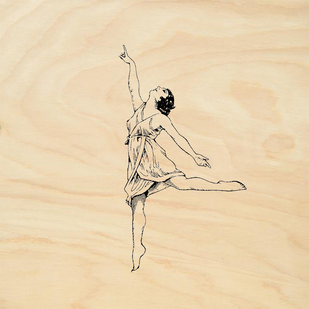 StampaFe Isadora Dancer Figure Mixed Media Rubber Art Stamp