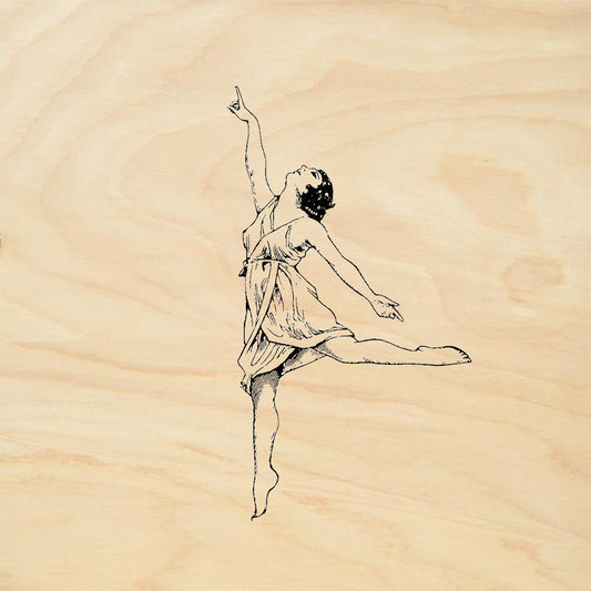StampaFe Isadora Dancer Figure Mixed Media Rubber Art Stamp