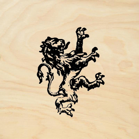 StampaFe Lion Rampart Heraldic Mixed Media Rubber Art Stamp