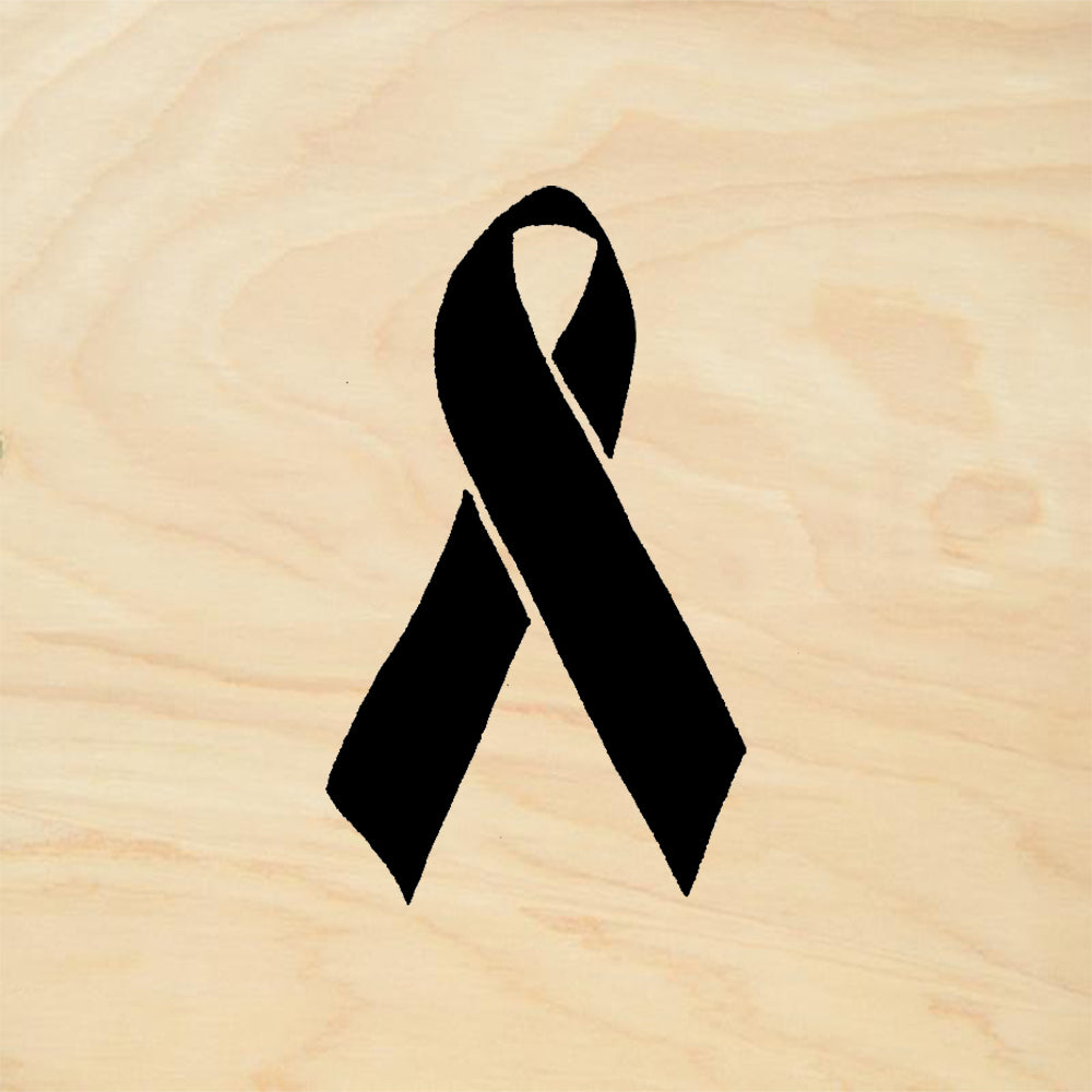 StampaFe Awareness Ribbon Large Mixed Media Rubber Art Stamp