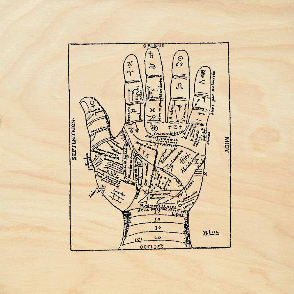 StampaFe Palmistry Chart Rubber Art Stamp