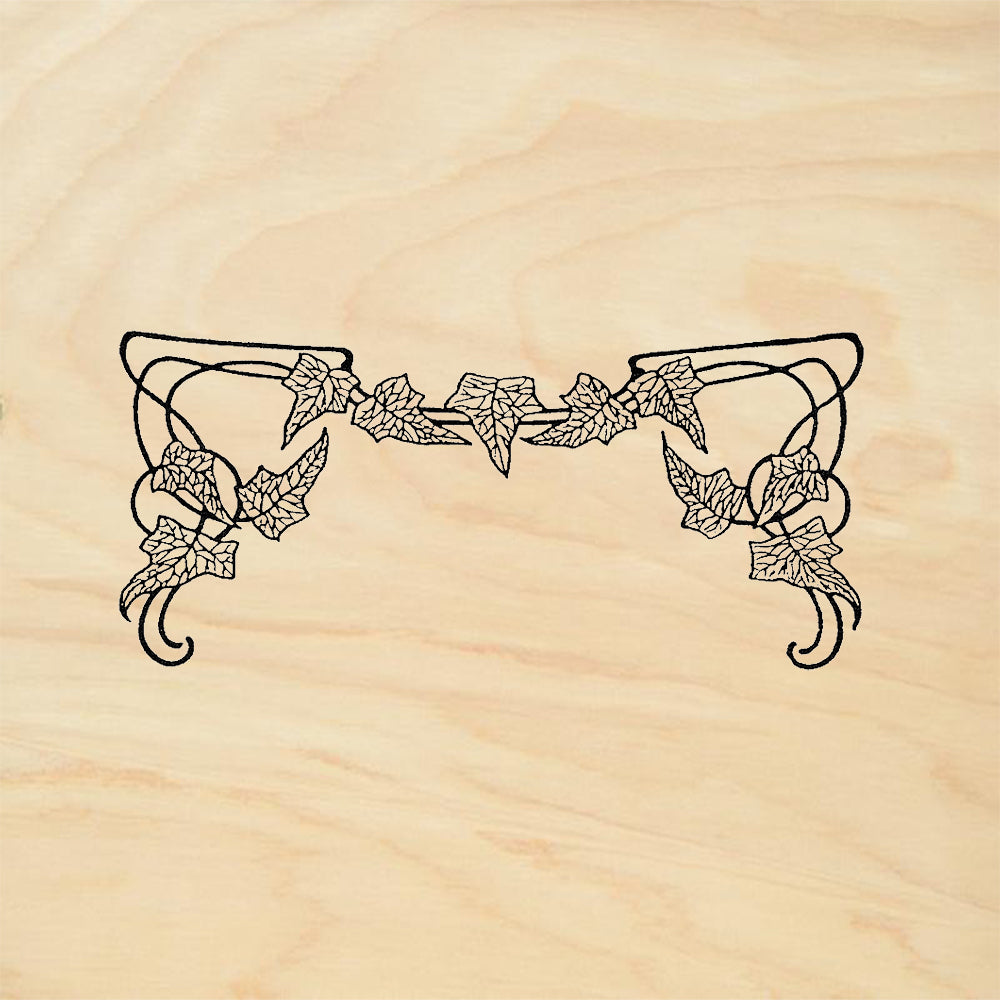 StampaFe Ivy Leaf Mantle Botanical Mixed Media Rubber Art Stamp