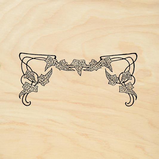 StampaFe Ivy Leaf Mantle Botanical Mixed Media Rubber Art Stamp