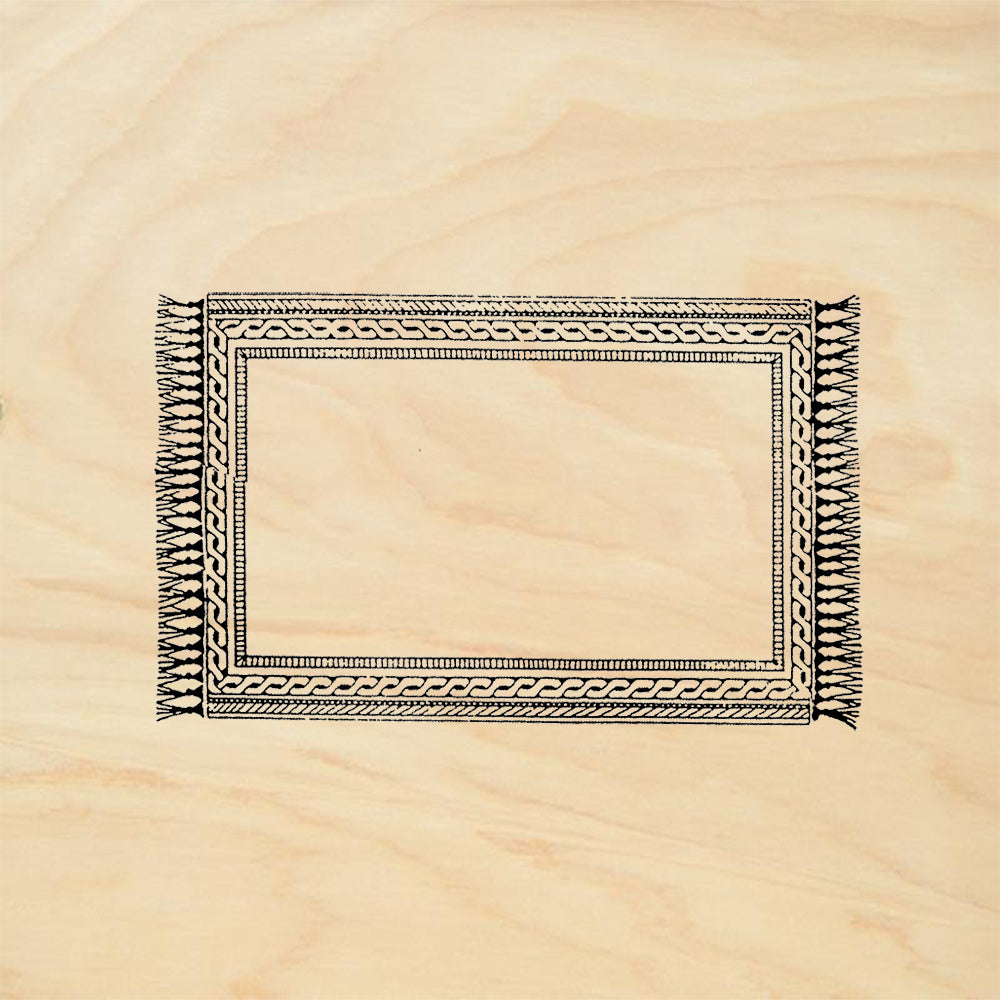 StampaFe Magda's Carpet Frame Vintage Mixed Media Rubber Art Stamp