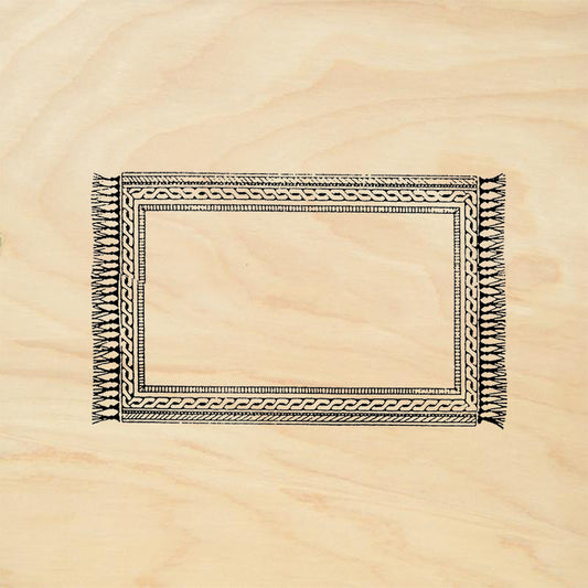 StampaFe Magda's Carpet Frame Vintage Mixed Media Rubber Art Stamp
