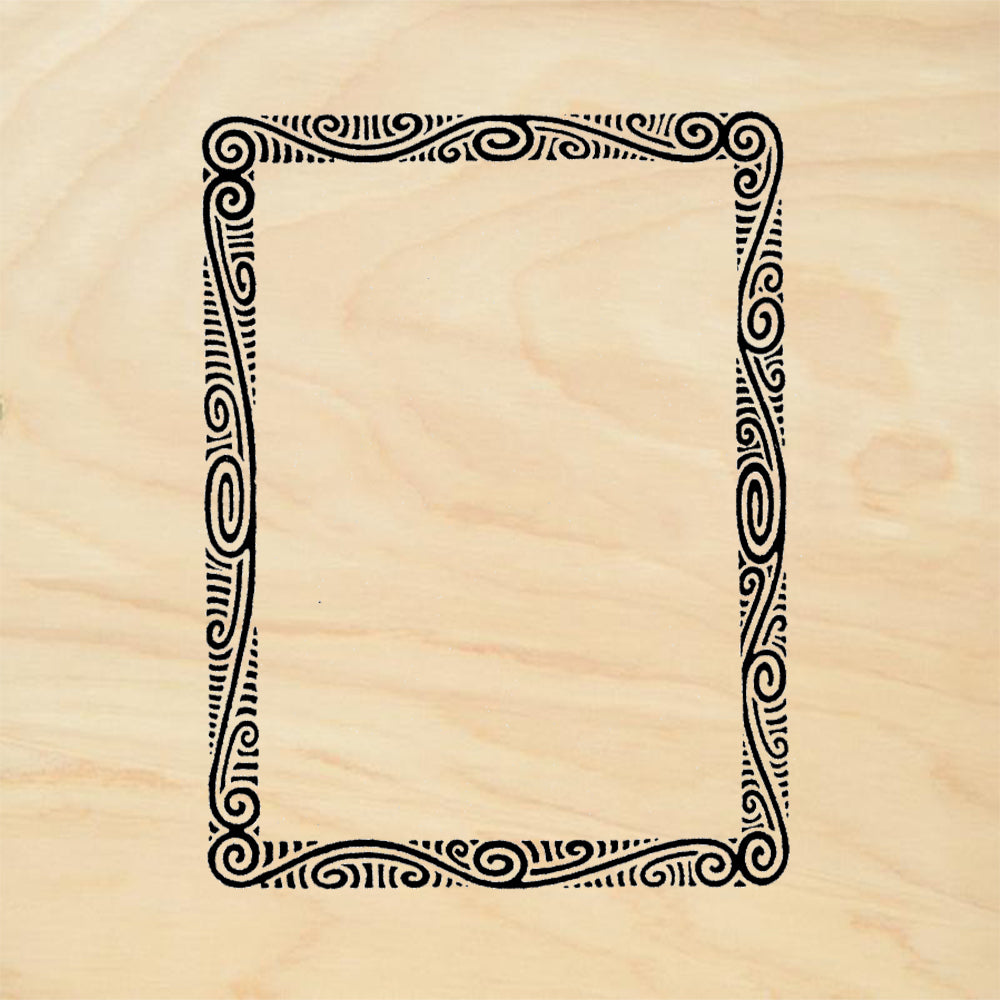 StampaFe Deco Line Frame Mixed Media Rubber Art Stamp
