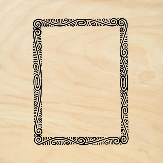 StampaFe Deco Line Frame Mixed Media Rubber Art Stamp