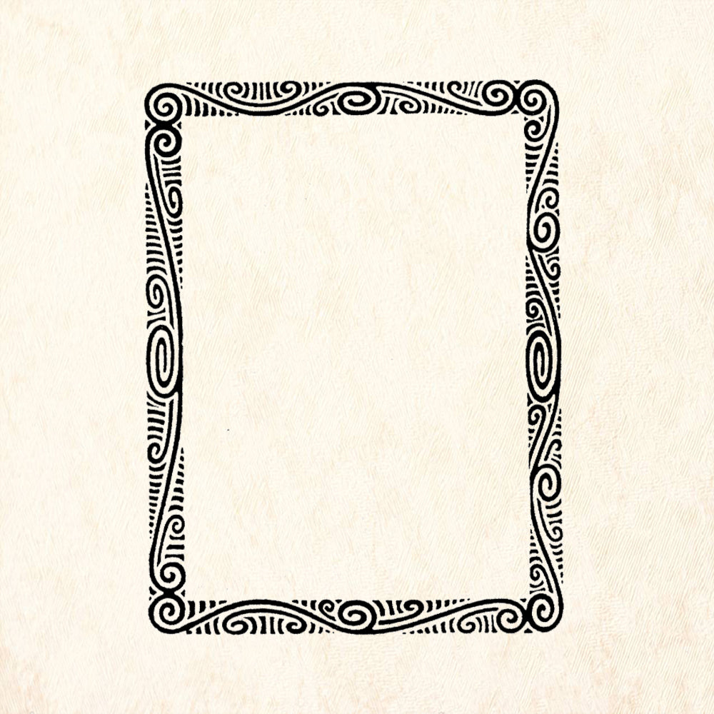 StampaFe Deco Line Frame Rubber Art Stamp