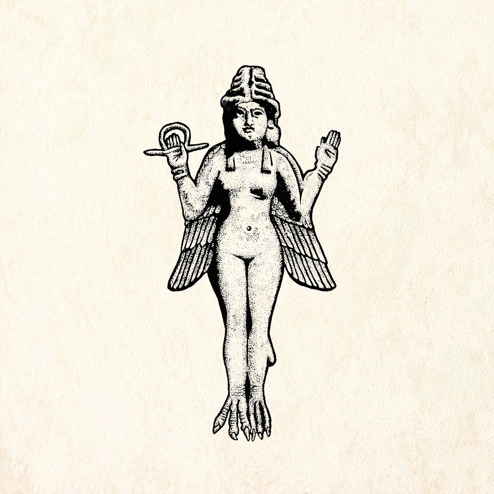 StampaFe Assyrian Goddess Rubber Art Stamp