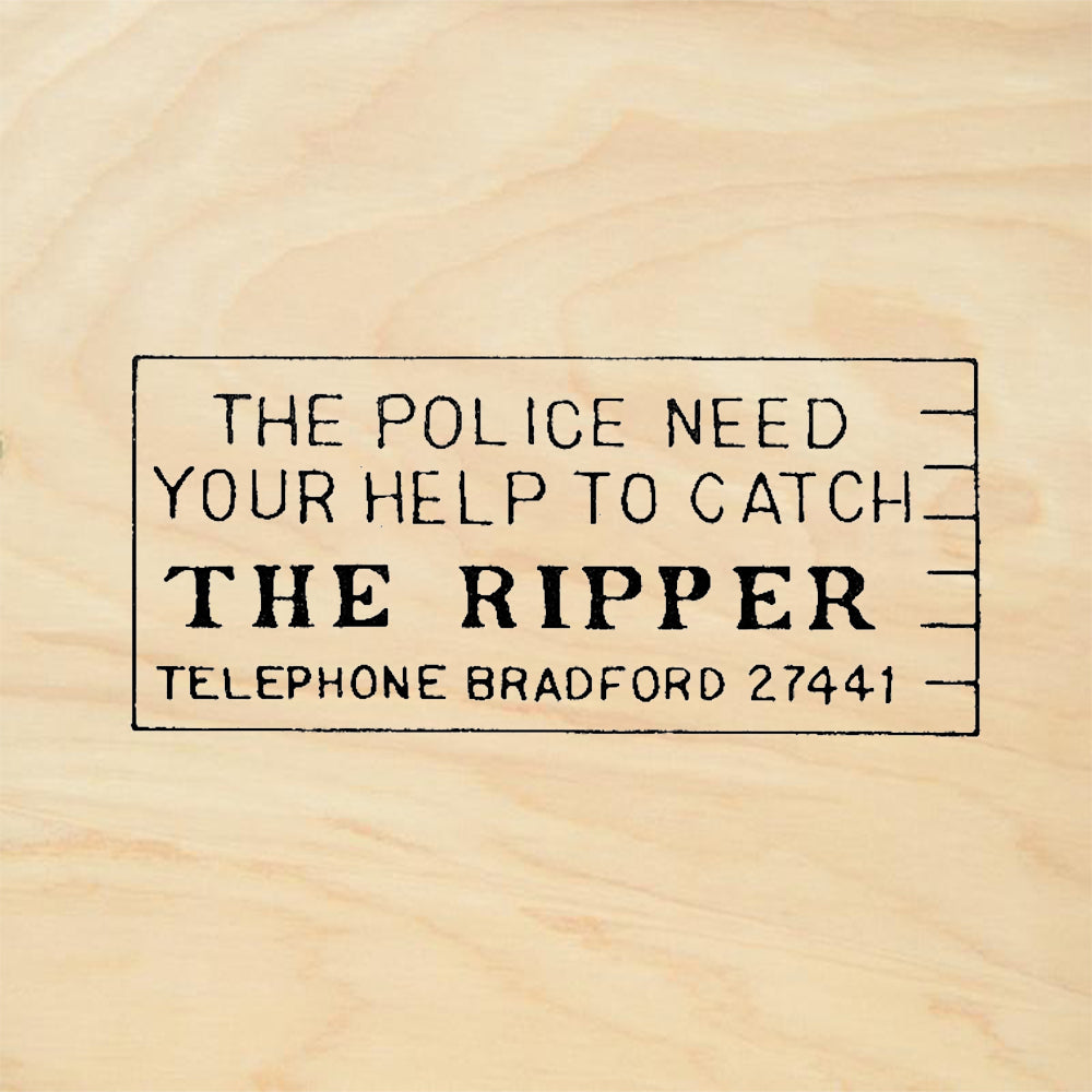 StampaFe Help Catch the Ripper Postmark Vintage Rubber Art Stamp