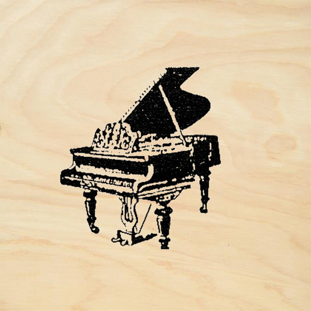 StampaFe Baby Grand Piano Rubber Art Stamp