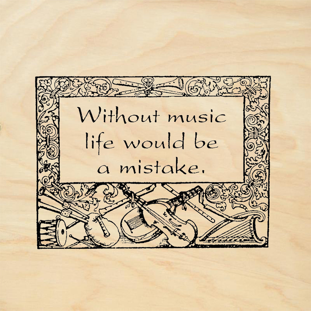 StampaFe Life Without Music Rubber Art Stamp