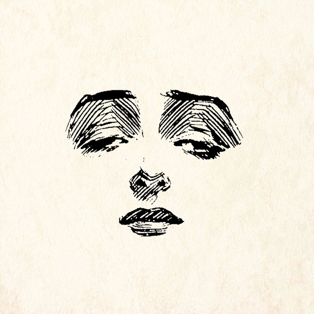 StampaFe Josephine Face Rubber Art Stamp