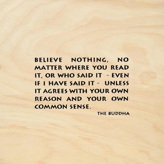 StampaFe Believe Nothing Buddha Quote Mixed Media Rubber Art Stamp