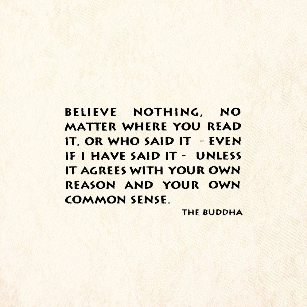 StampaFe Believe Nothing Buddha Quote Mixed Media Rubber Art Stamp