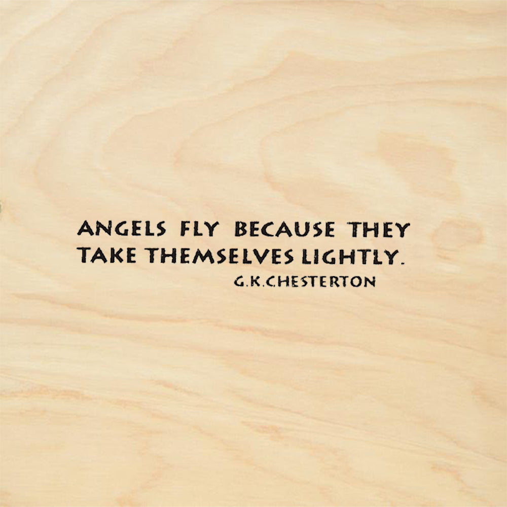 StampaFe Angels Fly Small GK Chesterton Quote Rubber Art Stamp