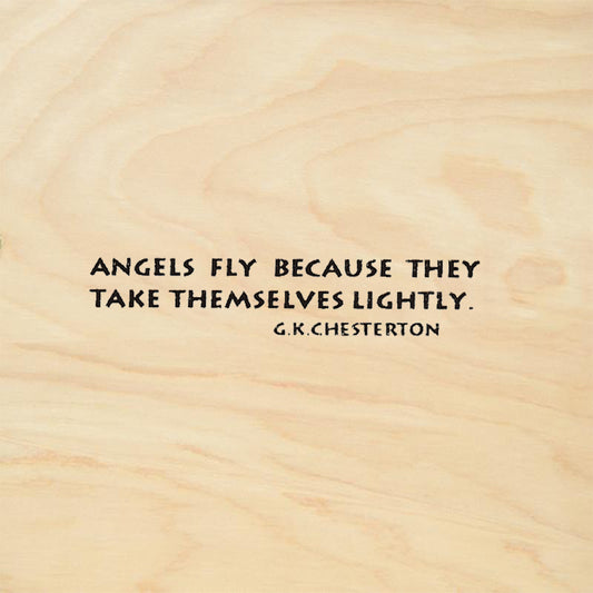 StampaFe Angels Fly Small GK Chesterton Quote Rubber Art Stamp