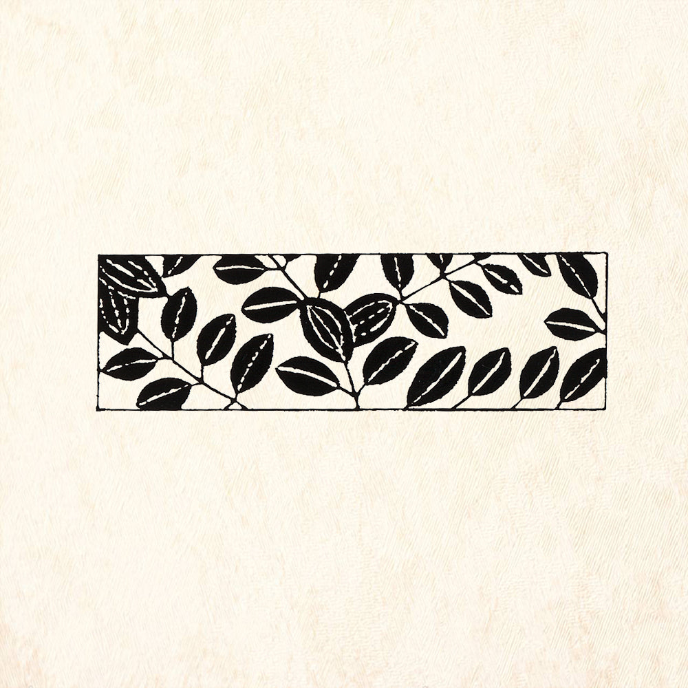 StampaFe Leaves Border Rubber Art Stamp