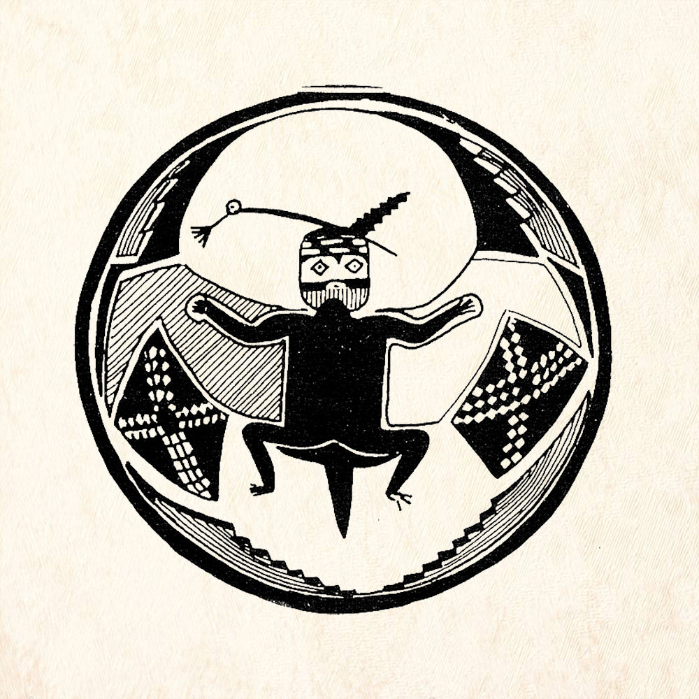 StampaFe Mimbres Figure Southwestern Rubber Art Stamp