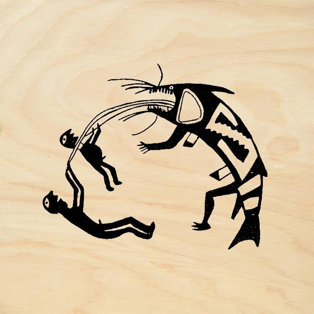 StampaFe Big Catch Mimbres Rubber Art Stamp