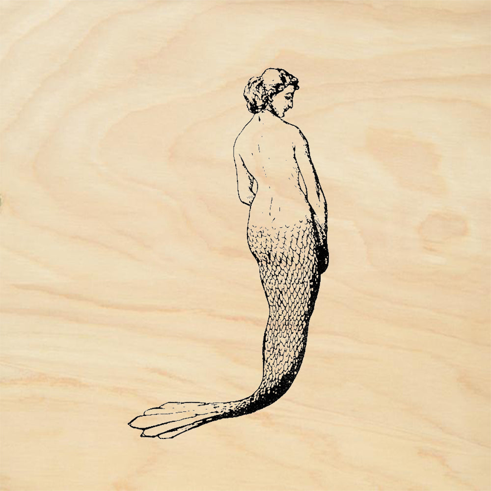 StampaFe Mermaid Back Rubber Art Stamp