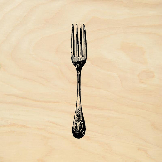 StampaFe Fork Vintage Kitchen Mixed Media Rubber Art Stamp