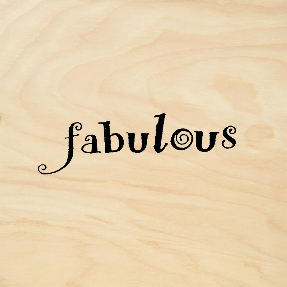 StampaFe Fabulous Script Sentiment Card Making Rubber Art Stamp