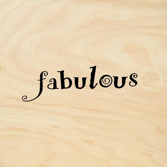 StampaFe Fabulous Script Sentiment Card Making Rubber Art Stamp