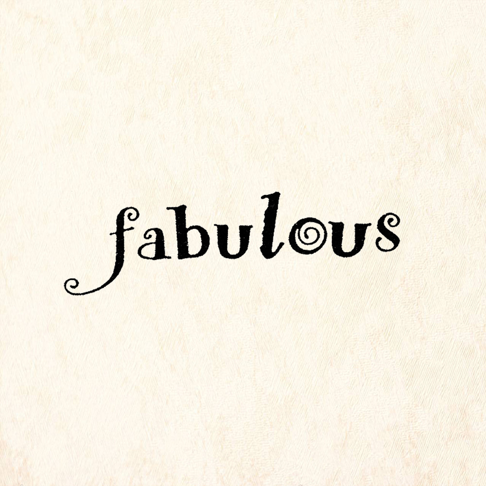StampaFe Fabulous Script Sentiment Card Making Rubber Art Stamp