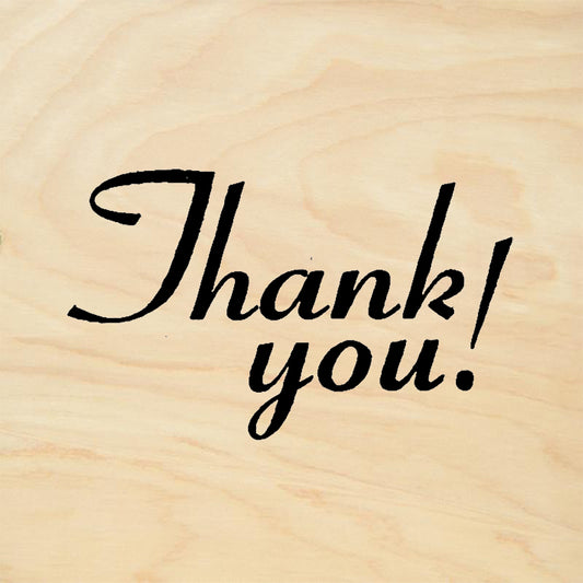 StampaFe Thank You Script Card Making Rubber Art Stamp