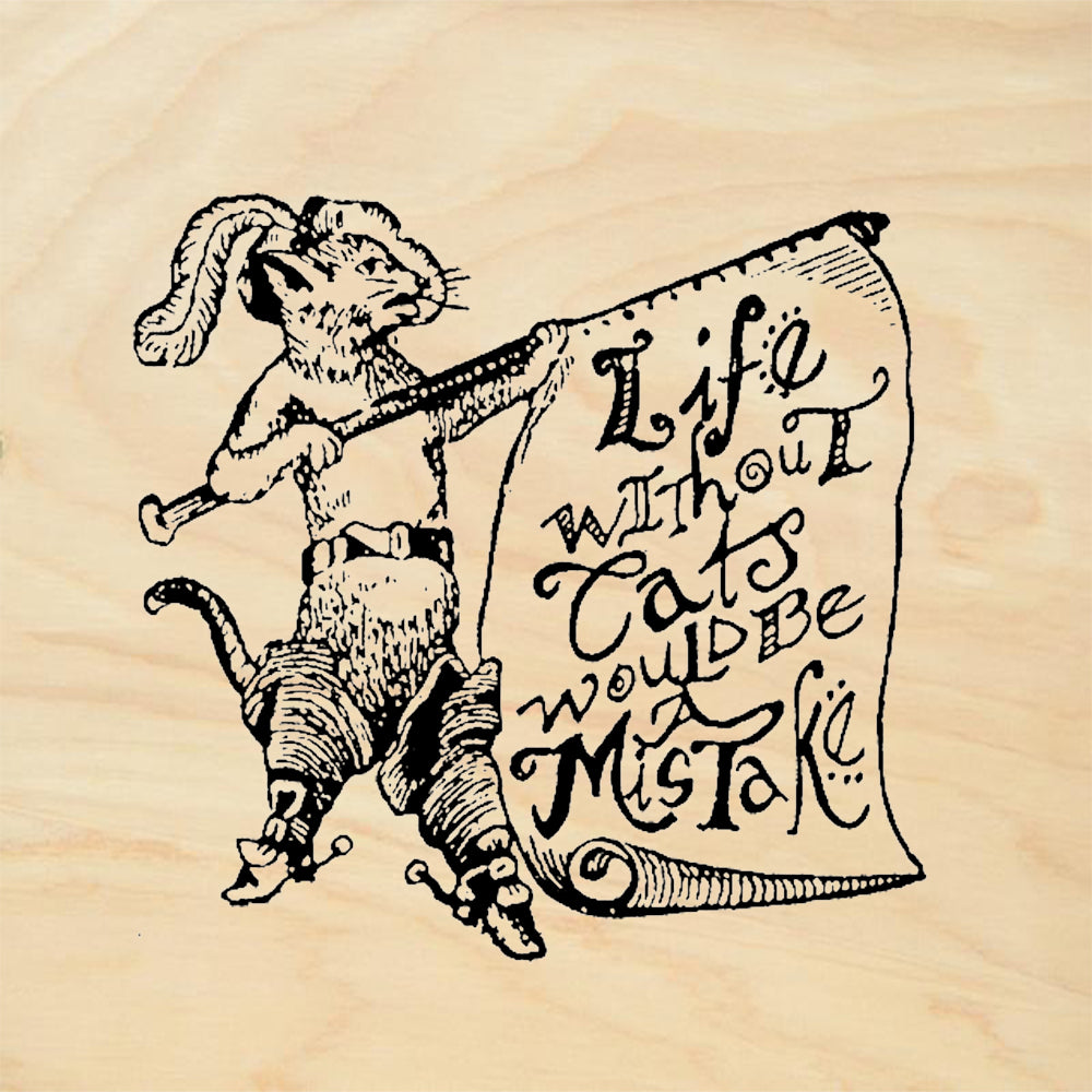 StampaFe Life Without Cats Rubber Art Stamp