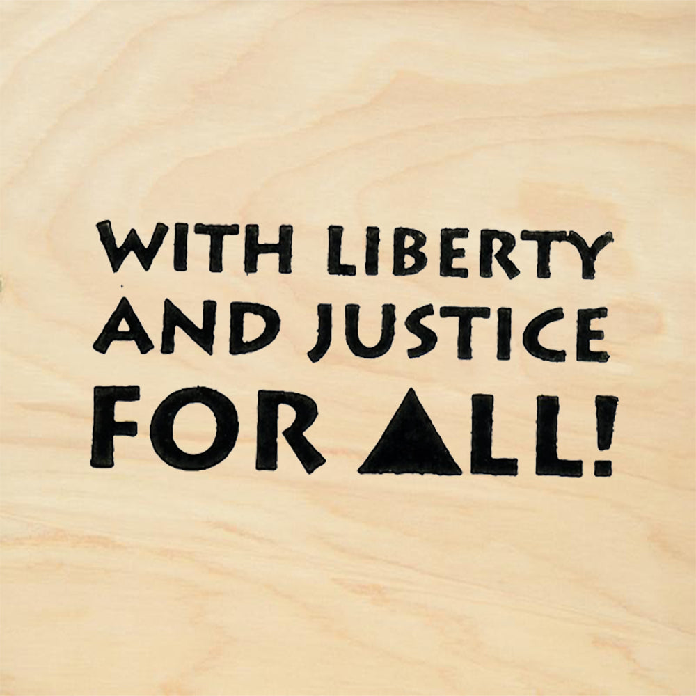 StampaFe Liberty and Justice for All Sentiment Rubber Art Stamp