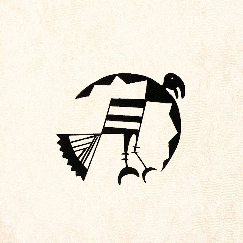 StampaFe Mimbres Eagle Surfer Silhouette Rubber Art Stamp