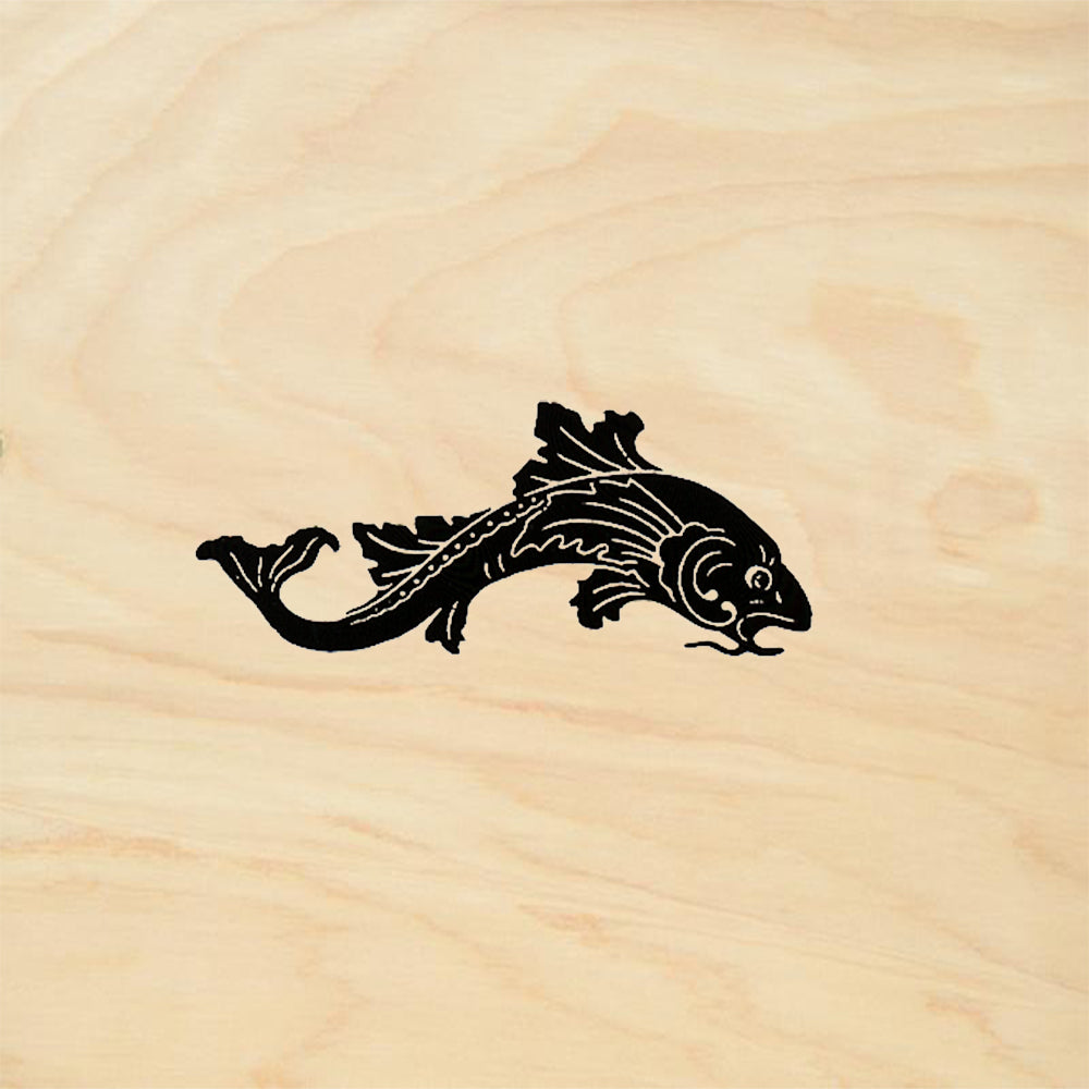 StampaFe Carp Right Nature Mixed Media Rubber Art Stamp