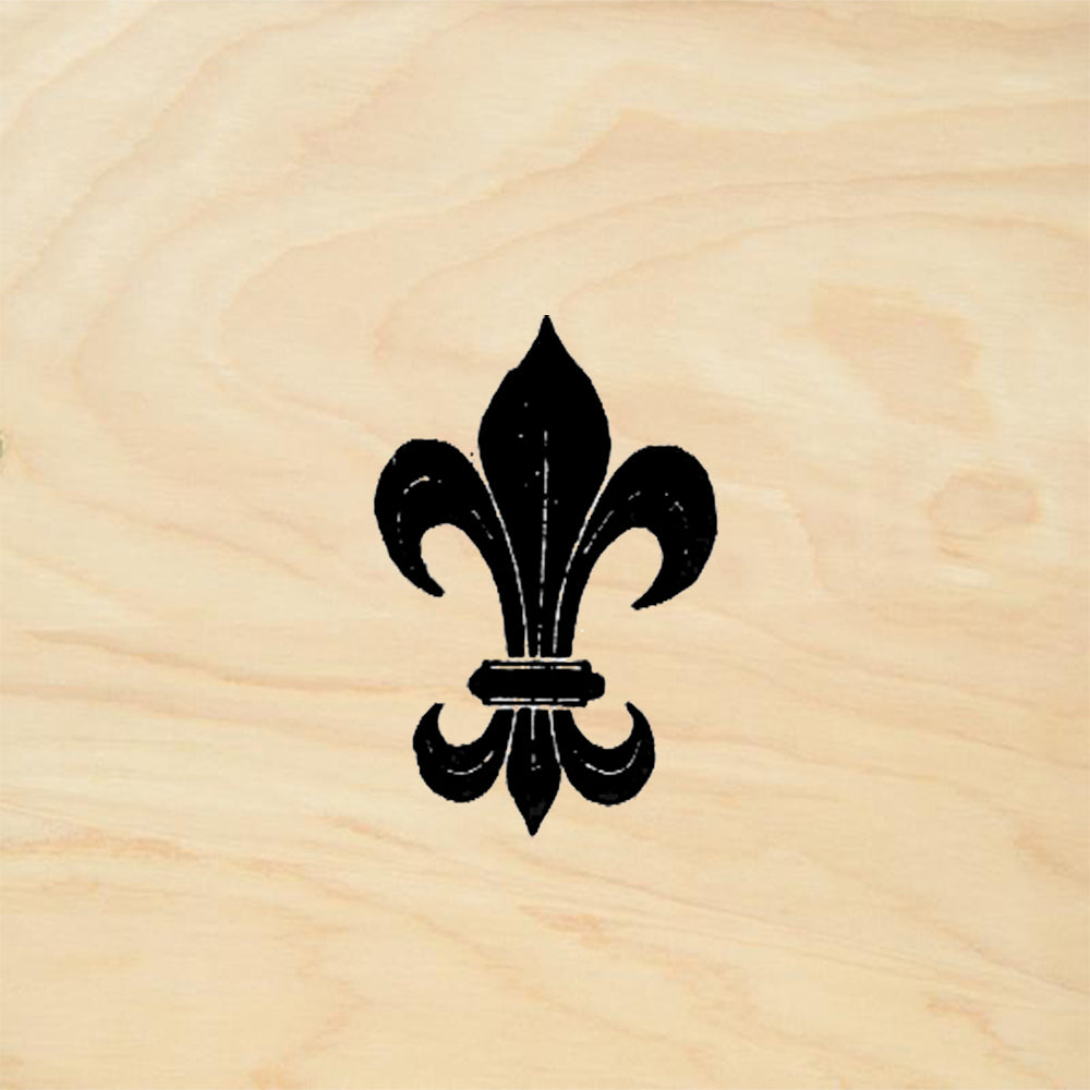 StampaFe Fleur de Lis Small Heraldic Mixed Media Rubber Art Stamp