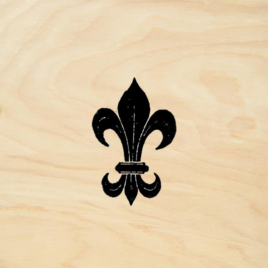 StampaFe Fleur de Lis Small Heraldic Mixed Media Rubber Art Stamp