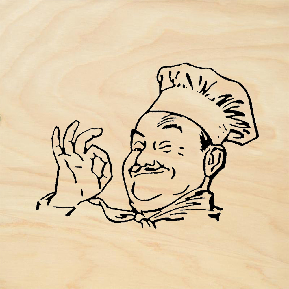 StampaFe Chef Luigi Retro Kitchen Rubber Art Stamp
