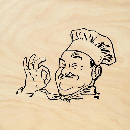 StampaFe Chef Luigi Retro Kitchen Rubber Art Stamp