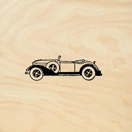 StampaFe Roadster Vintage Car Mixed Media Rubber Art Stamp